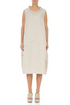 Sleeveless Sculpted Natural Linen Dress 1