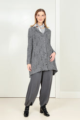 Long Taper Silver Crumpled Silk Velvet Trousers 6