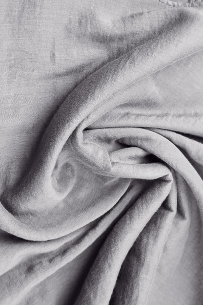 Long Taper Silver Crumpled Silk Velvet Trousers 5