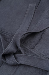 Sleeveless Slate Blue Heavy Linen Dress 5