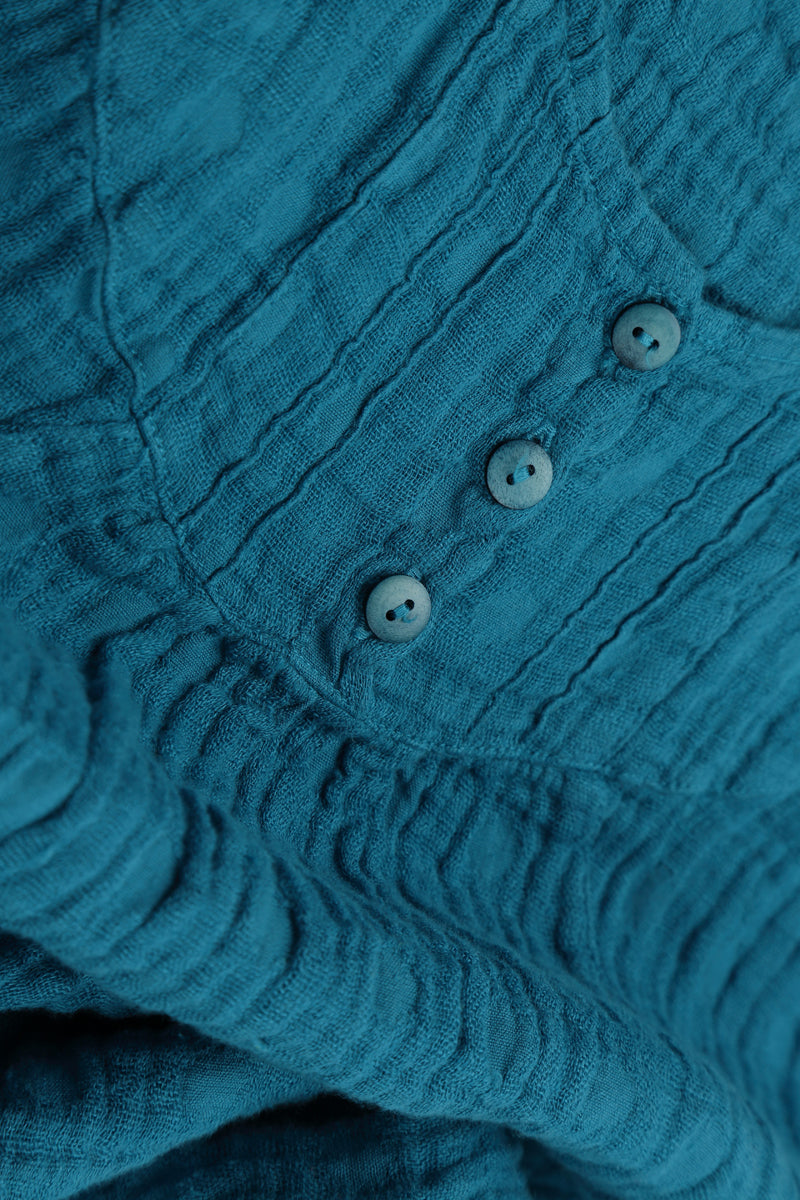 Sleeveless Textured Denim Linen Dress 5