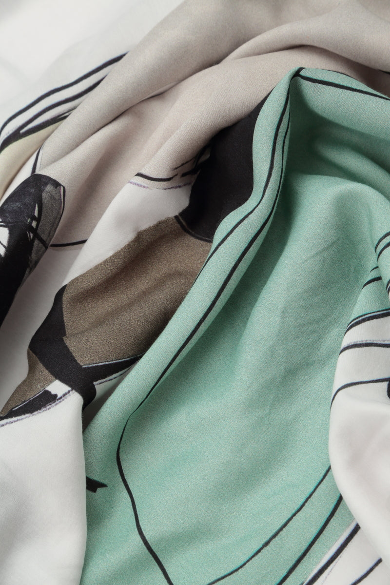 Haut sans manches en soie et bambou à effet pierre roulée