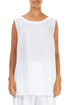 Sleeveless White Linen Top 1