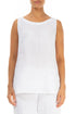 Sleeveless White Linen Top 1