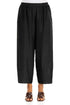 Slight Taper Black Pure Silk Trousers 1