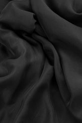 Slight Taper Black Pure Silk Trousers 4