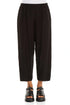 Slight Taper Black Silk Bamboo Trousers 1