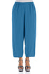 Slight Taper Cobalt Blue Silk Bamboo Trousers 1