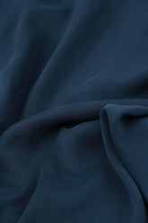 Slight Taper Navy Pure Silk Trousers 5