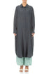 Slit Hem Graphite Textured Silk Jacket 1