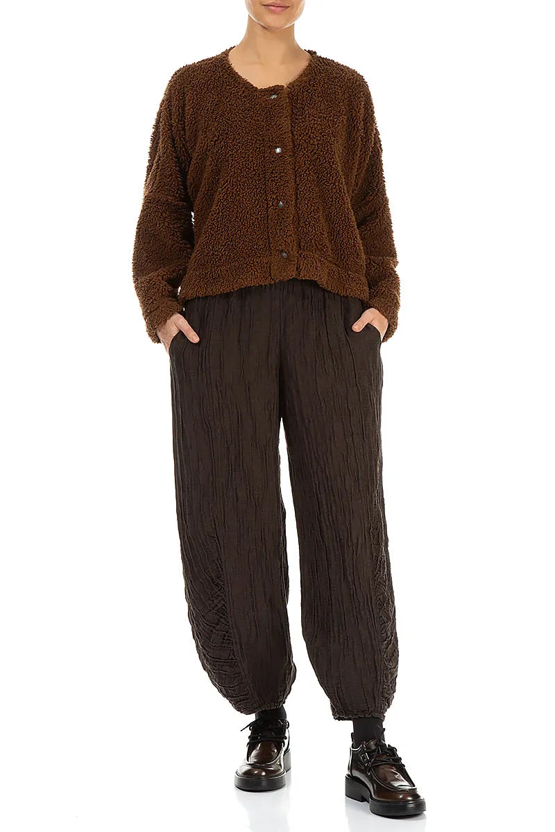 Snap Front Aged Copper Teddy Cotton Jacket 5