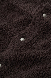 Snap Front Forest Brown Teddy Cotton Jacket 5