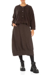 Snap Front Forest Brown Teddy Cotton Jacket 4