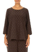 Soft-Shaped Truffle Brown Dotty Silk Blouse 1
