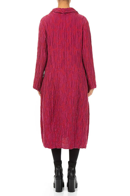 Soft Cowl Ruby Circle Silk Linen Dress