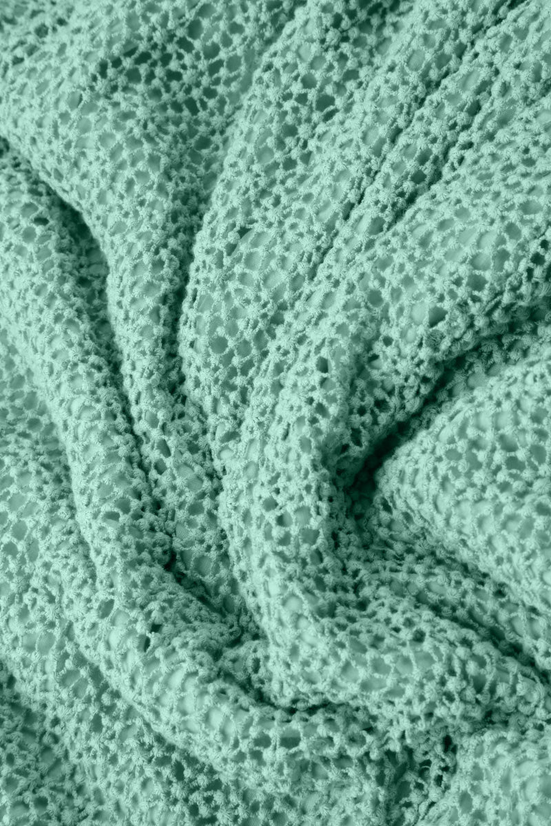 Soft Flare Mint Broderie Cotton Blouse 5