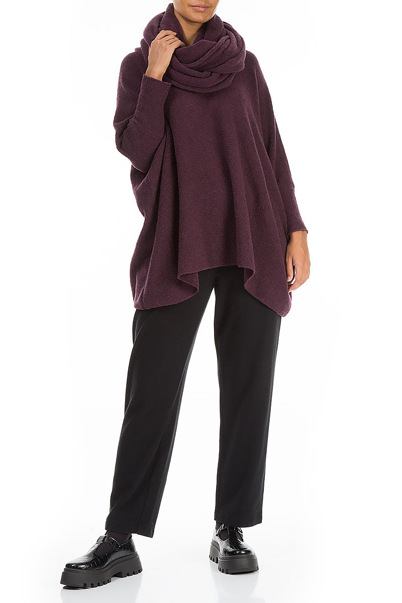 Wide Boxy Mulberry Wool Sweater