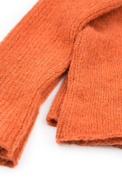 Burnt Orange Wool Leg Warmers