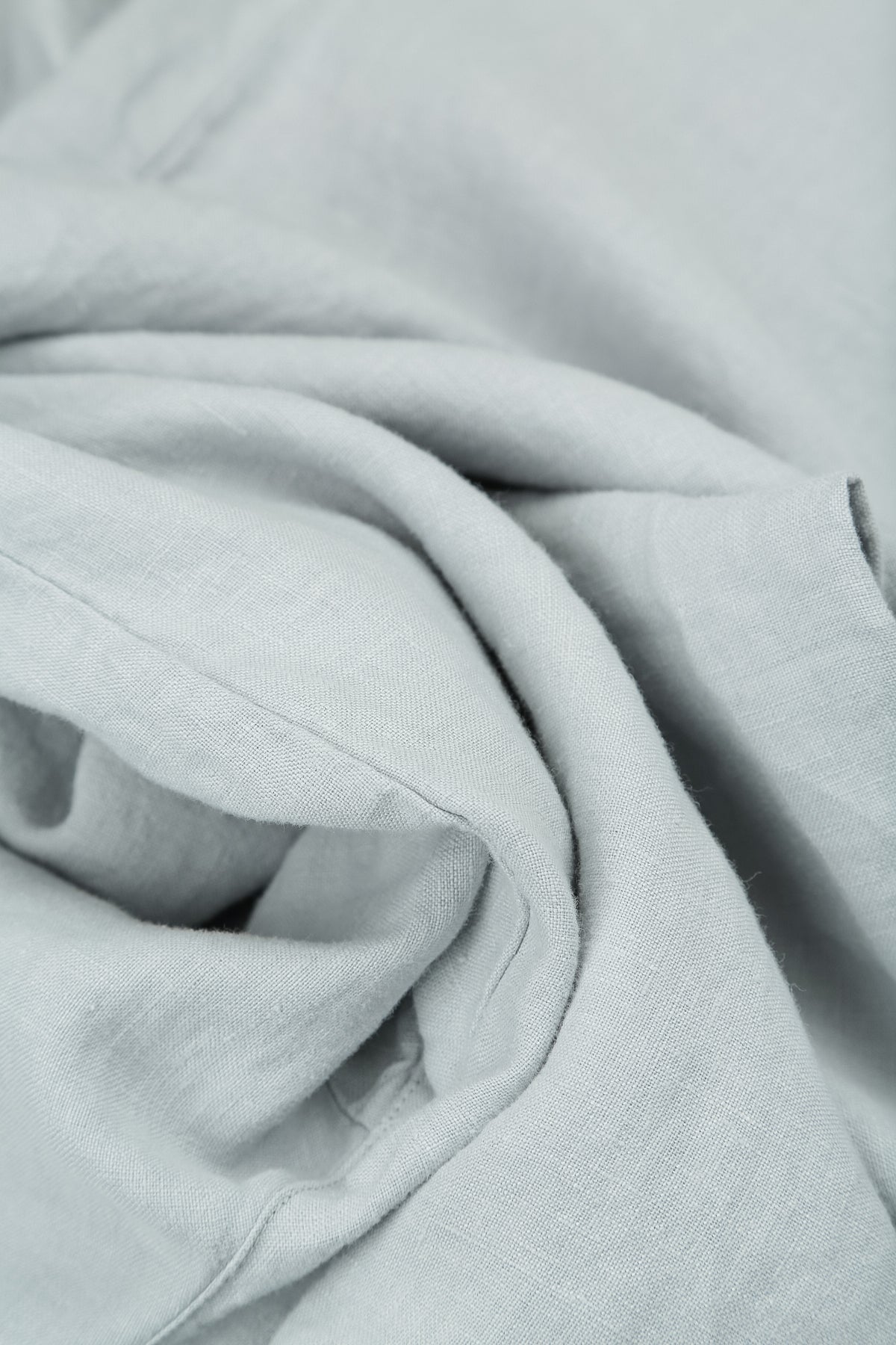 Soft V-Neck Silver Grey Linen Dress 5