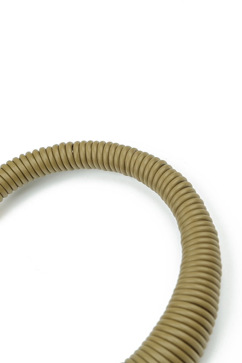 Spiral Green Rubber Necklace