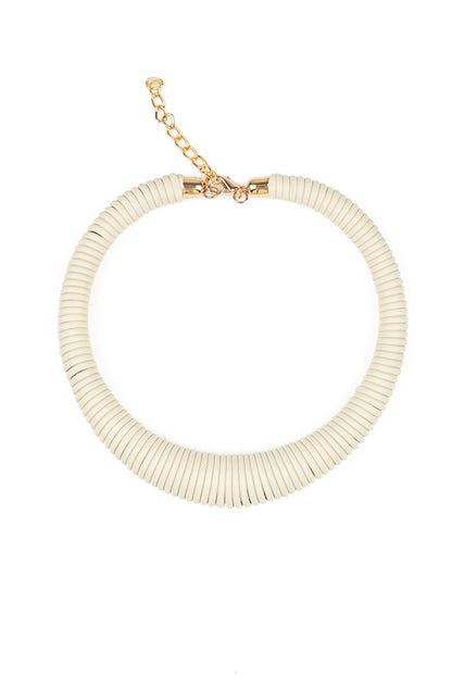 Spiral White Rubber Choker 1