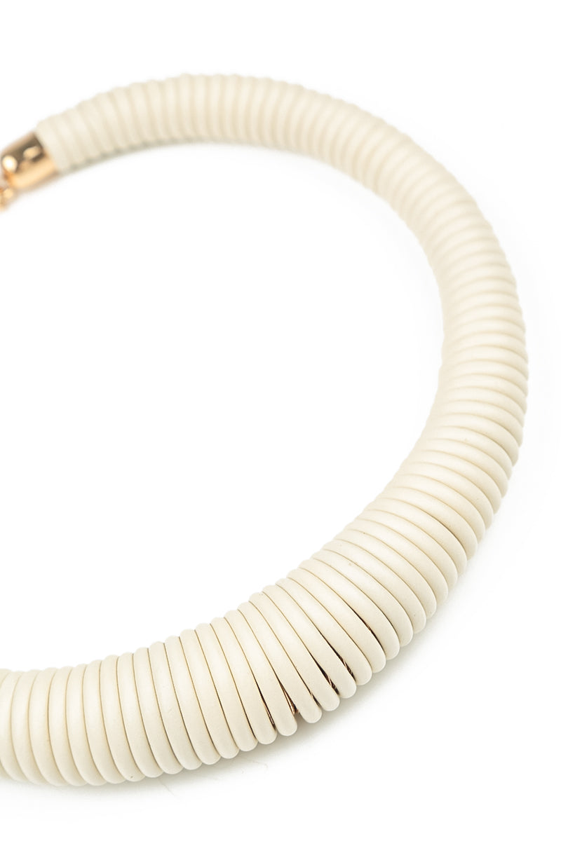 Spiral White Rubber Choker 2