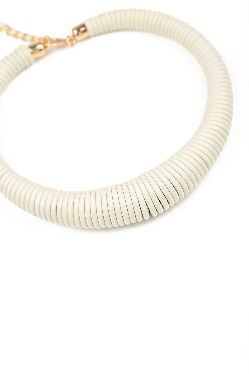 Spiral White Rubber Choker 3