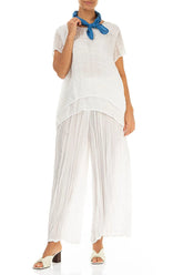 Square Cobalt Blue Silk Cotton Scarf 2