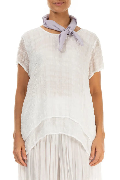 Quadratischer lila Seiden-Baumwoll-Schal