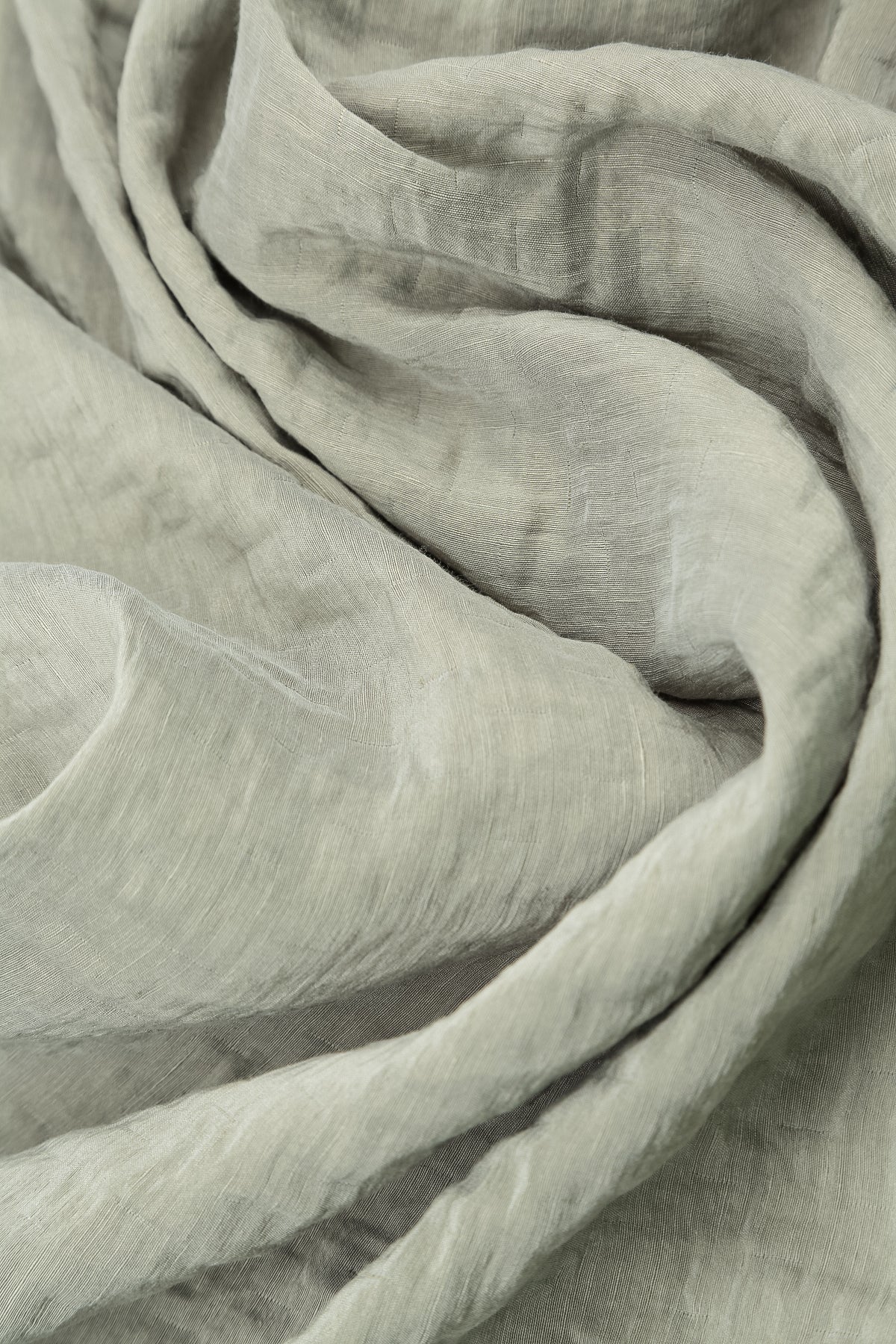 Square Neck Textured Olive Grey Silk Dress 5