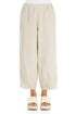 Straight Cropped Natural Linen Trousers 1