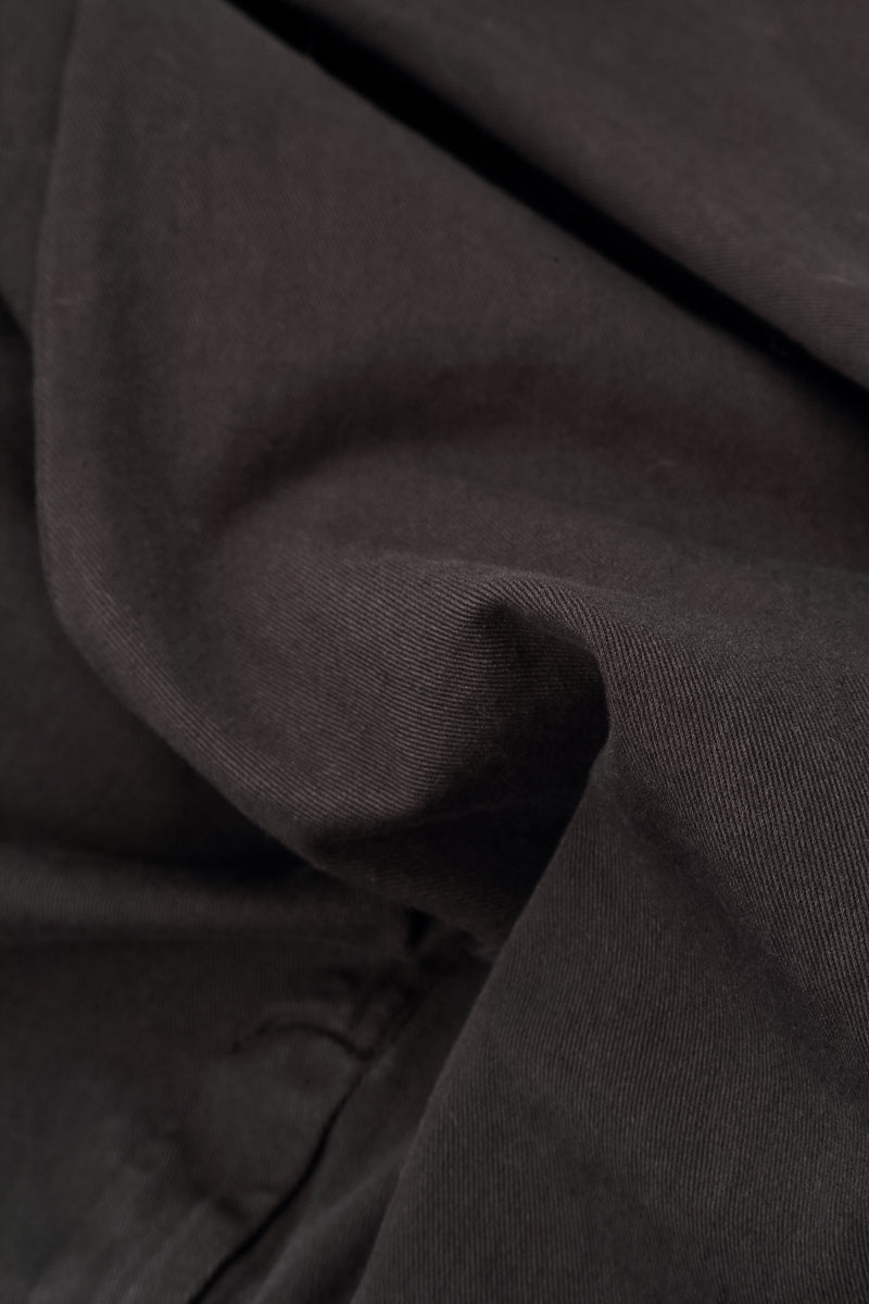 Straight Cropped Truffle Brown Cotton Trousers