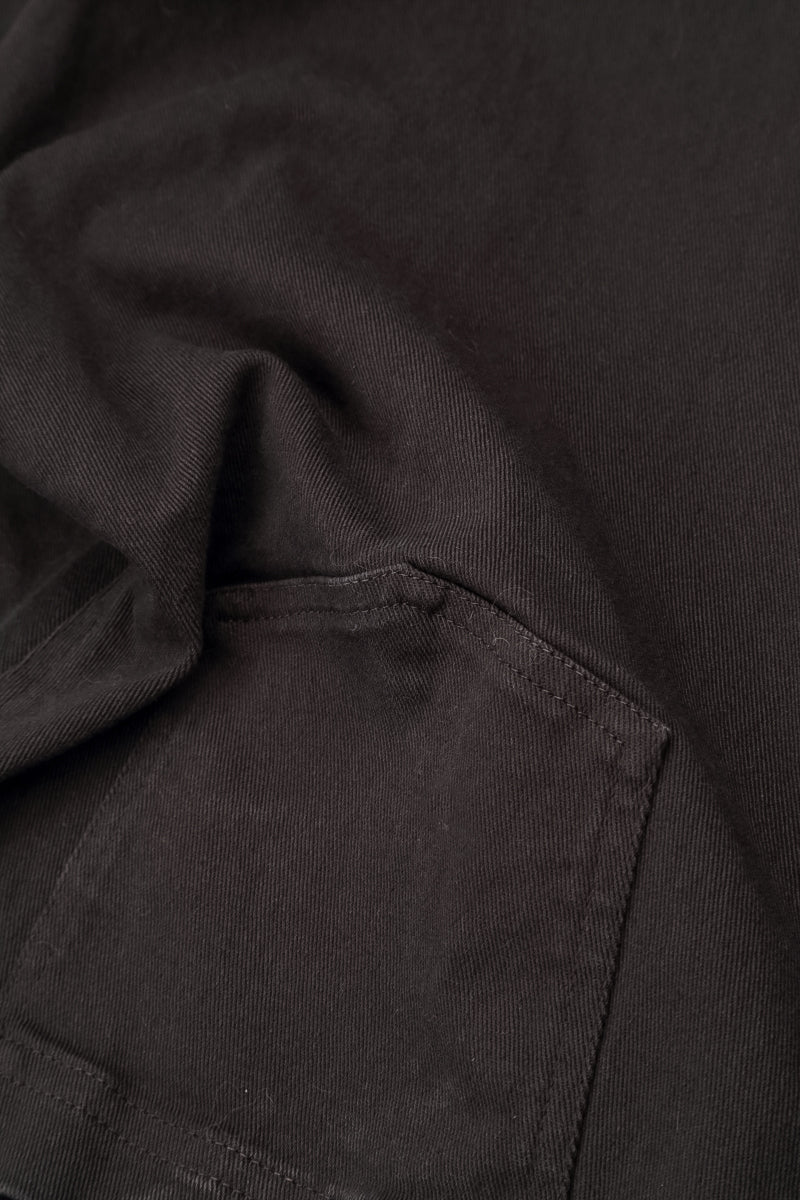 Cropped Truffle Brown Denim Cotton Trousers 5