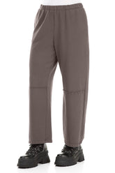 Straight Forest Brown Cotton Trousers 3