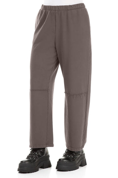 Straight Forest Brown Cotton Trousers 3