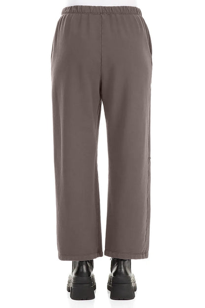 Straight Forest Brown Cotton Trousers 2