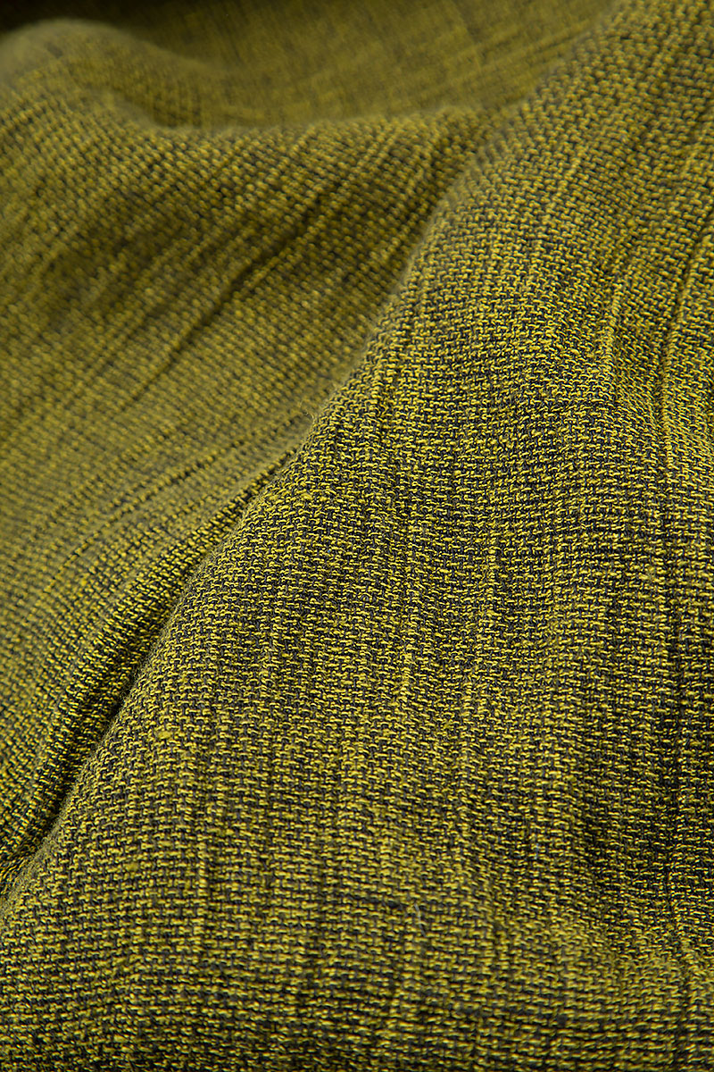 Straight Golden Lime Mélange Linen Trousers 5