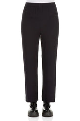Straight Graphite Blue Viscose Trousers 1