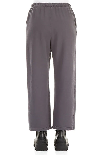 Straight Graphite Cotton Trousers 2