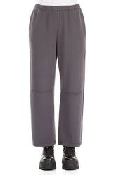 Straight Graphite Cotton Trousers 1