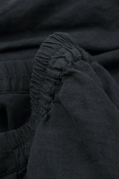 Straight Graphite Linen Trousers