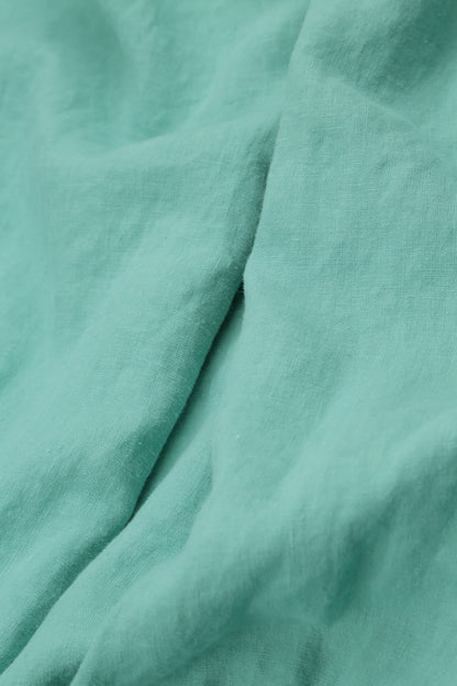 Straight Mint Linen Trousers