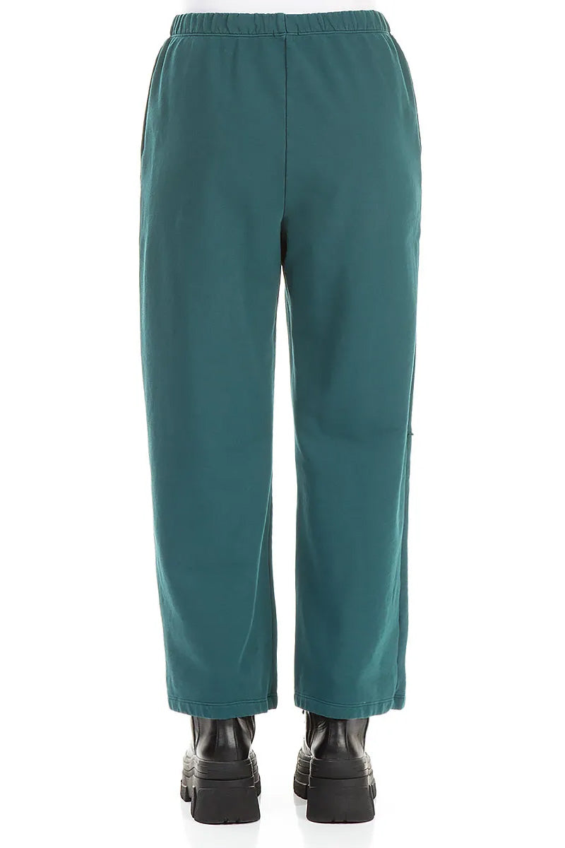Straight Peacock Cotton Trousers 2