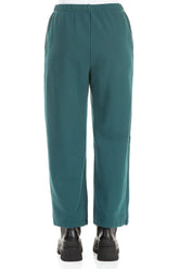 Straight Peacock Cotton Trousers 2