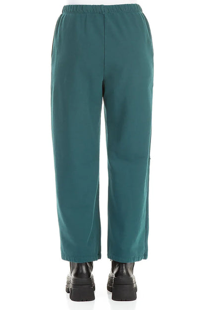 Straight Peacock Cotton Trousers 2