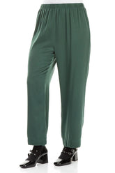 Straight Peacock Silk Trousers 3