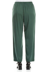 Straight Peacock Silk Trousers 2