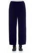 Straight Royal Purple Silk Velvet Trousers 1
