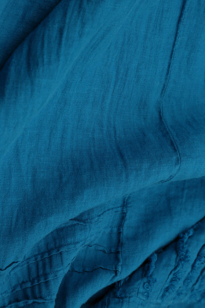Trägertop aus kobaltblauem Leinen