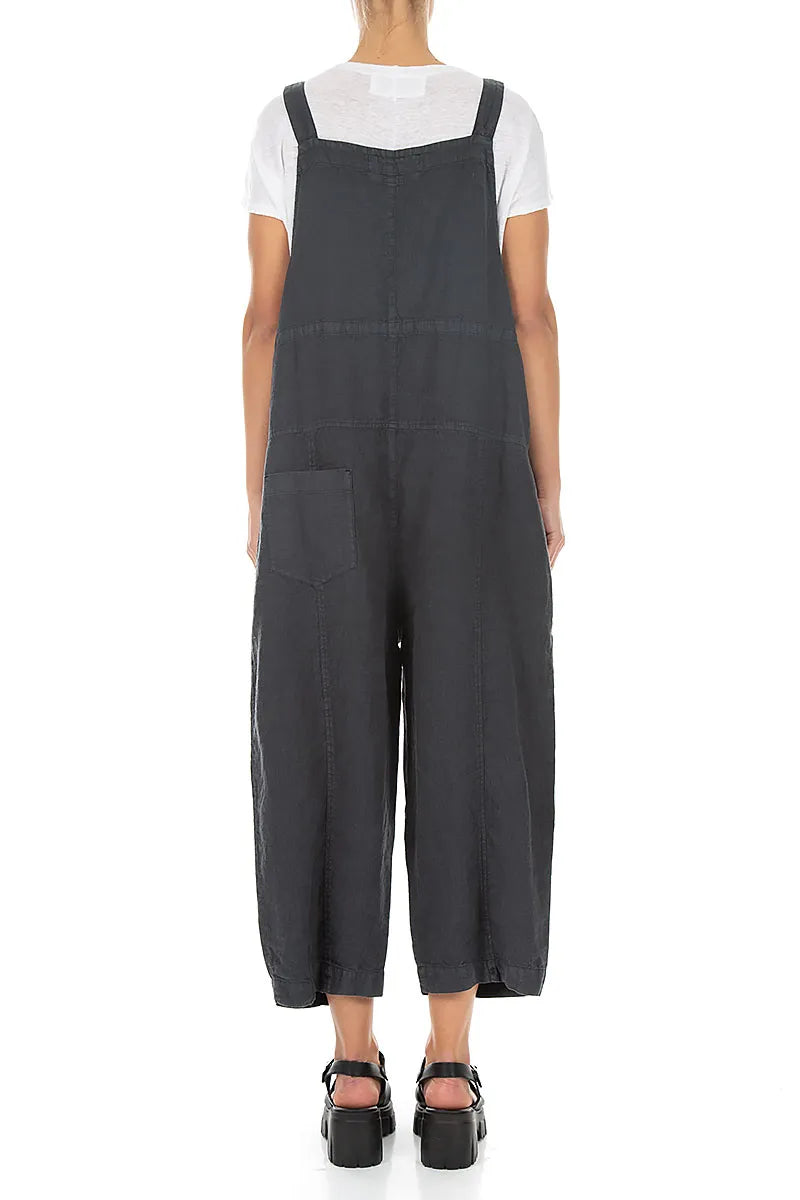 Strappy Graphite Linen Jumpsuit 2